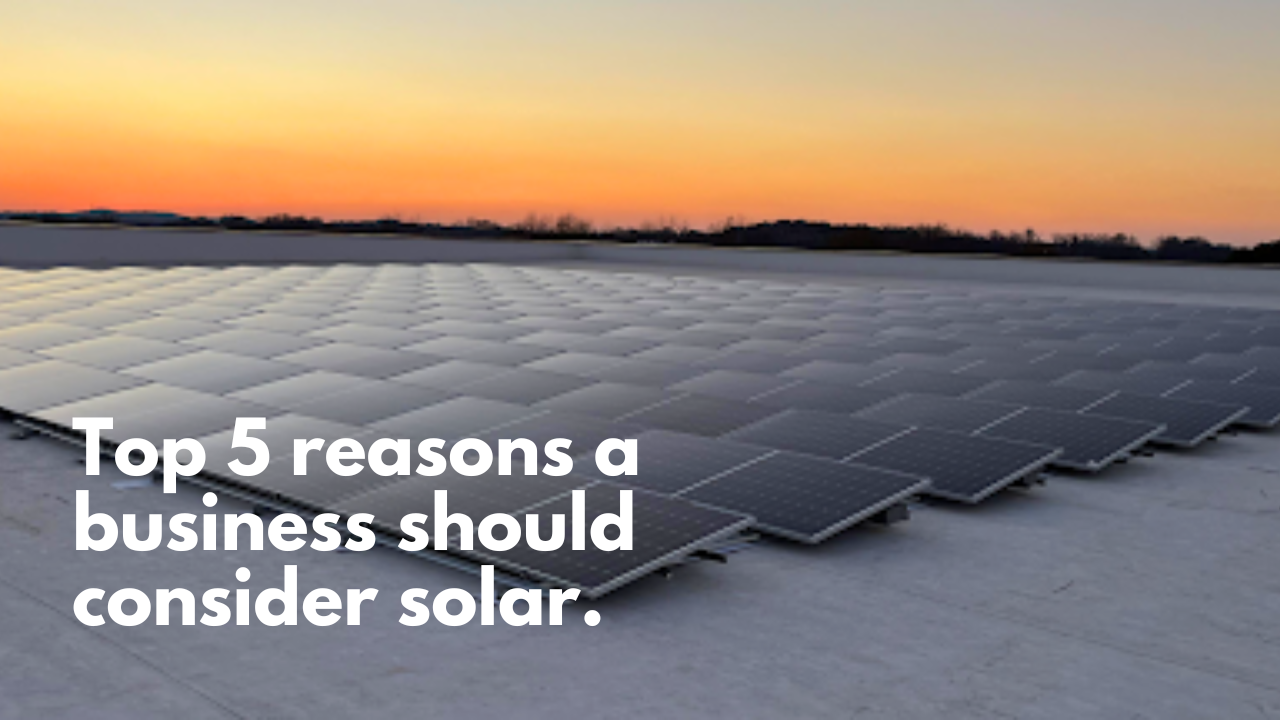 Top 5 reasons a business should consider solar.